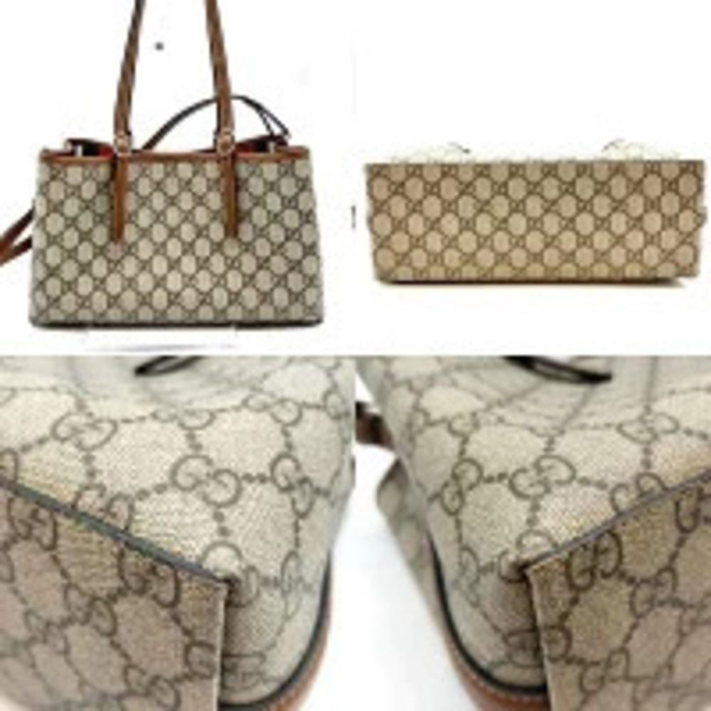 Gucci Emblem Tote Brown Shoulder Bag GG